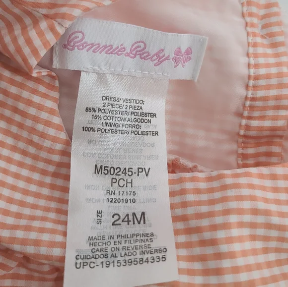 Bonnie Baby Girls 24M Dress With Daiper Cover - Picture 8 of 13